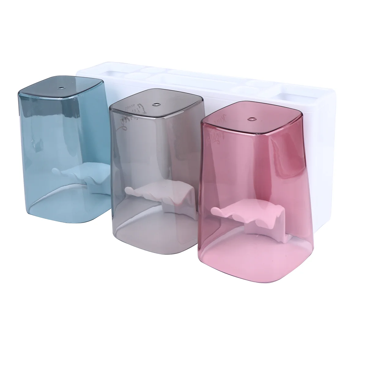 

1 Set Household Toothbrush Rack Multifunction Wall-mounted Toothbrush Holder Toothpaste Holder Storage Rack (White, 3pcs Toothbr