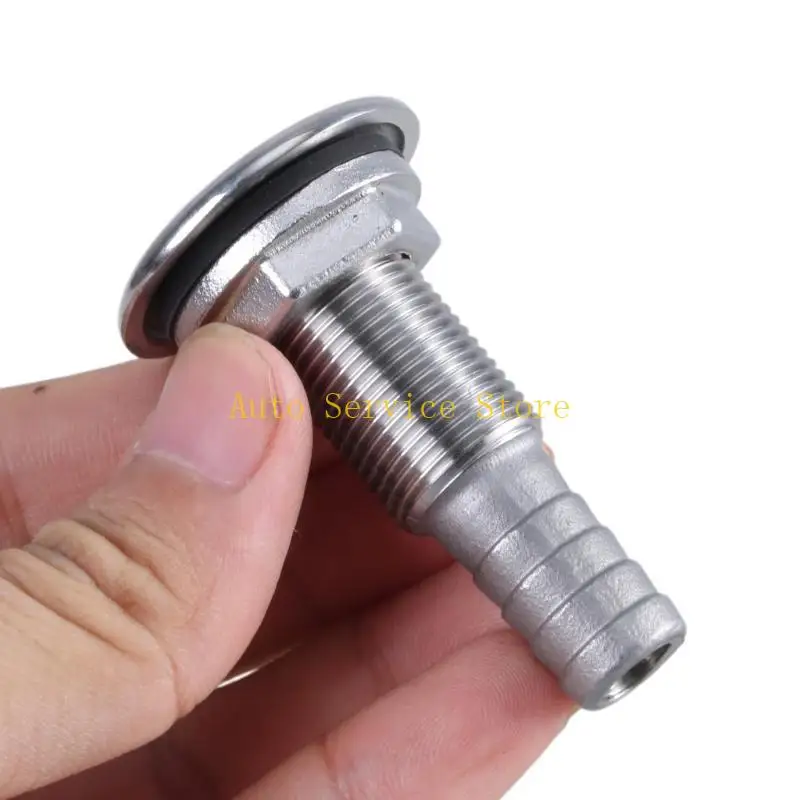 462A Boat Marine Drain Vent Yacht Water Outlet Port Bilge Drain Vent 316 Stainless Thru-Hull Fitting 1 3/4 3/8 1/2Inch