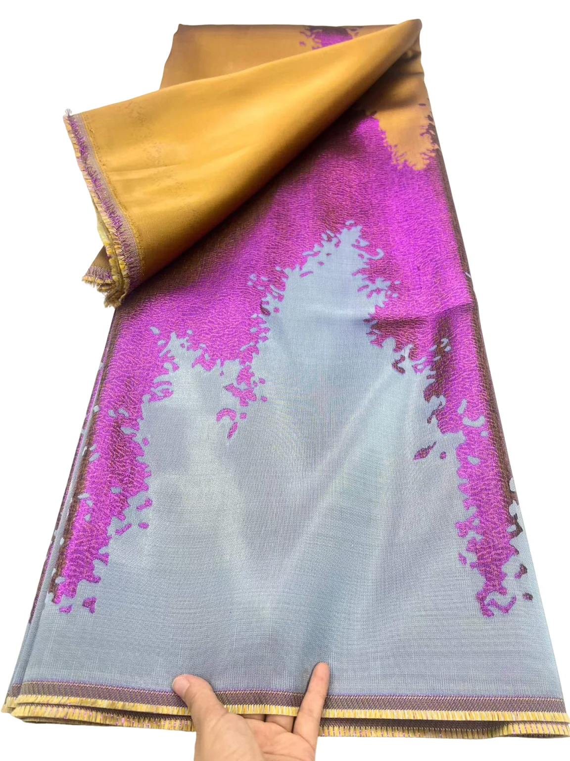 

Multicolor Nigerian Brocade Jacquard Organza Lace Fabric 2026 High Quality African French Jacquard Net Lace For Wedding Party