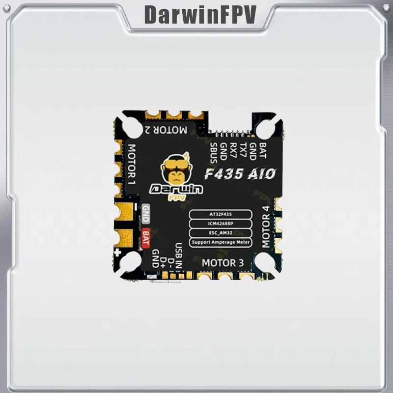 DarwinFPV F435 45A AM32 AIO Master de vôo de alto desempenho ICM42688P para drone freestyle FPV de 5 polegadas