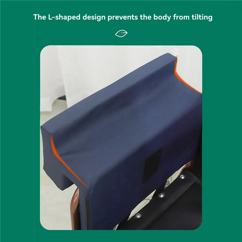 

B08B-Ergonomic Wheelchair Arm Rest Cushion With Arm Trough And Strap For Posture Adjustment, PU Cover
