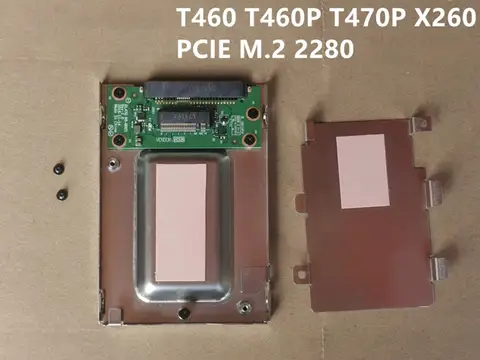 Lenovo Thinkpad T460 T460P T470P X260-Nvme PCIE M.2 솔리드 스테이트 드라이브 베이용 SSD HDD NVMe M.2 어댑터 캐디 및 케이블, 신제품