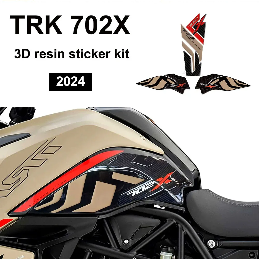 

For Benelli TRK 702X 2024 Motorcycle 3D Resin Protection Stickers Kit Waterproof Anti-scratch Protector