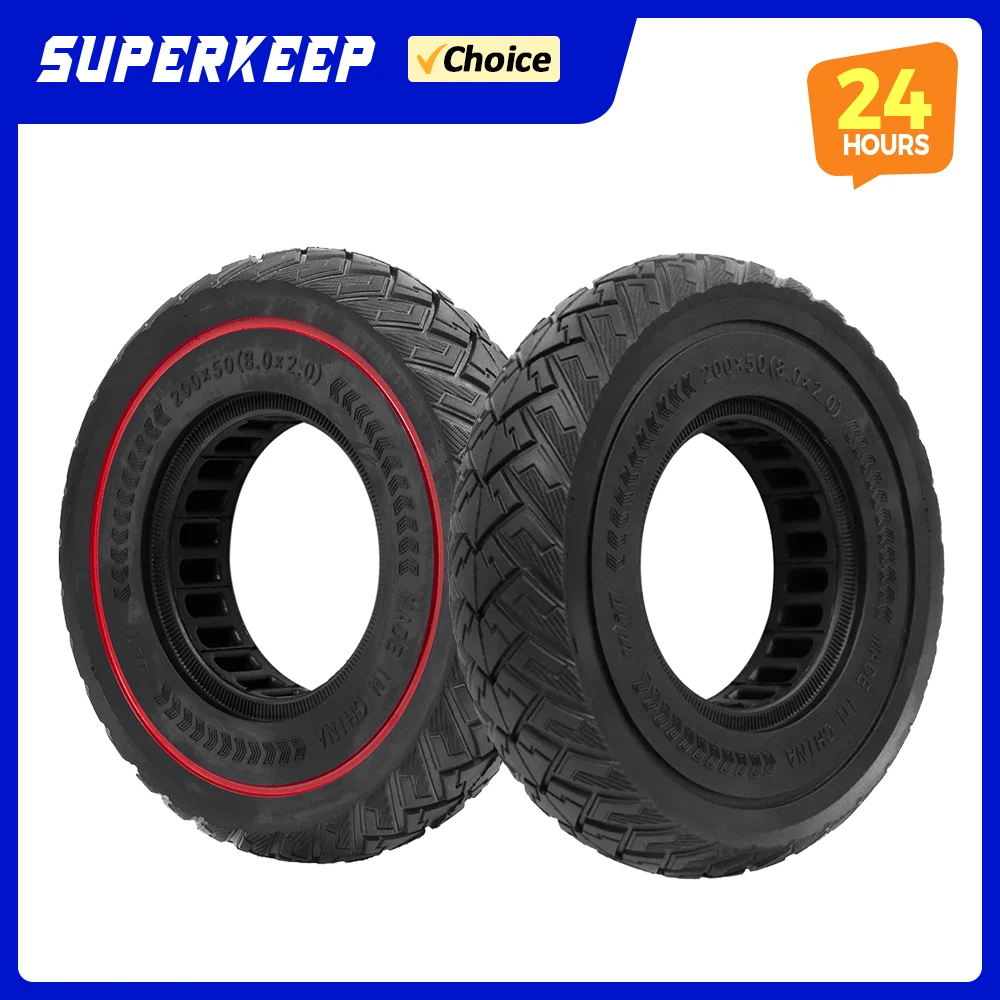 

8-дюймовая цельнолитая внедорожная резиновая шина 8X2 для электросамокатов Razor E100 E150 E175 E200 ESpark EPunk Crazy Cart, запчасти для шин 200x50