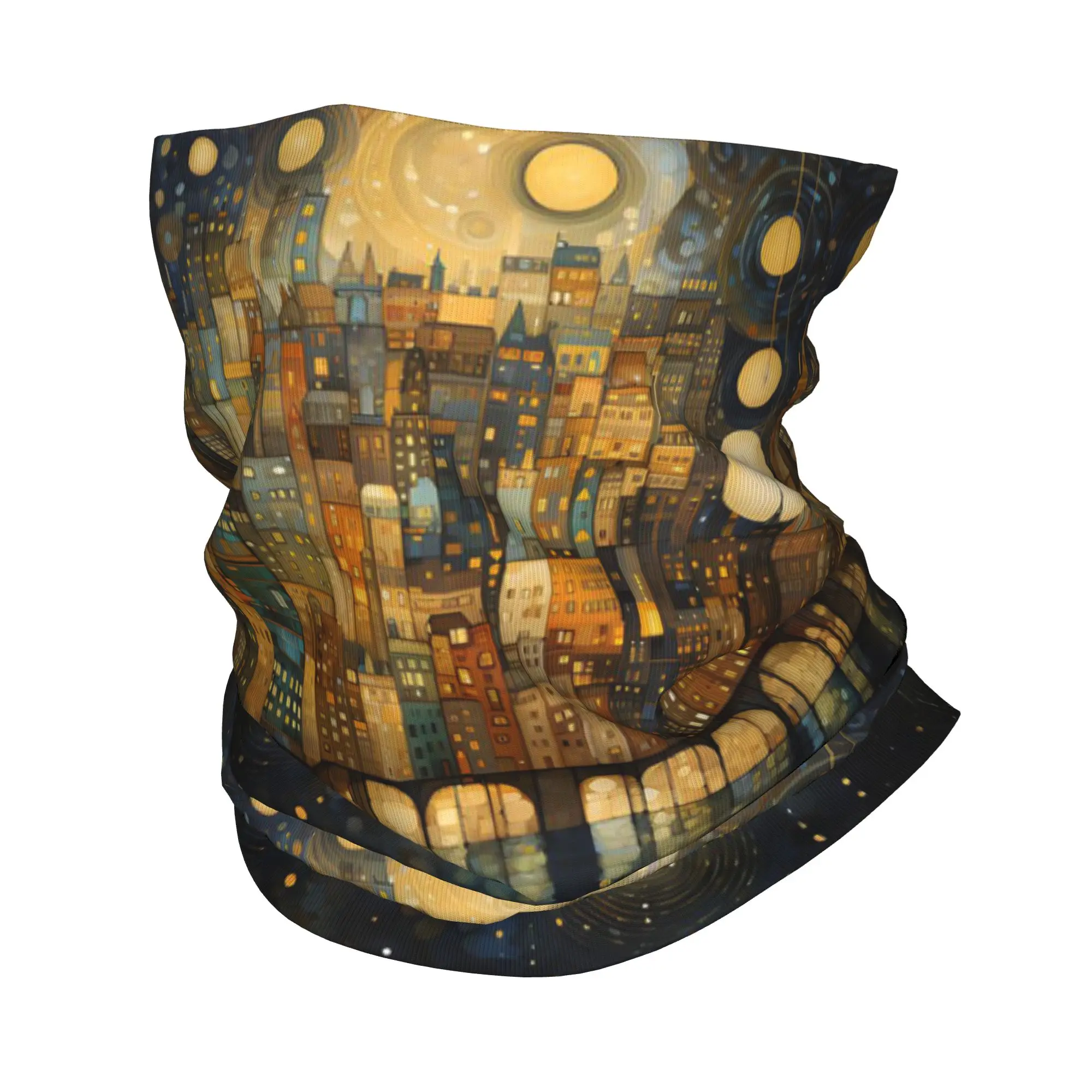 

Бандана-шарф с принтом «Лунное ночное небо», теплый головной убор для походов и рыбалки, унисекс, для взрослых