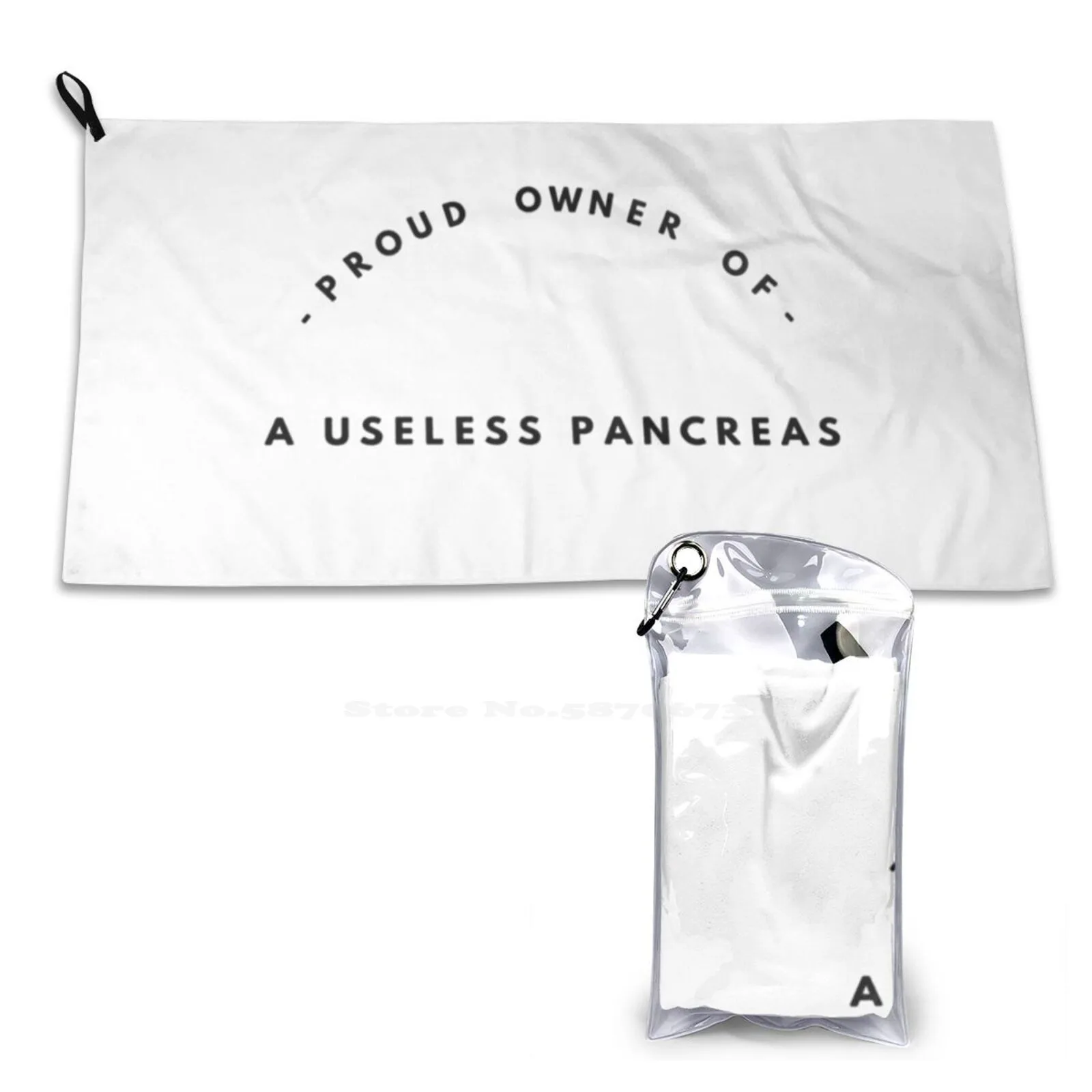 Proud Owner Of A Useless Pancreas Soft Towel Quick Dry Beach Towel Diabetes Type One Insulin Pancreas Shots Condition Sugar Low