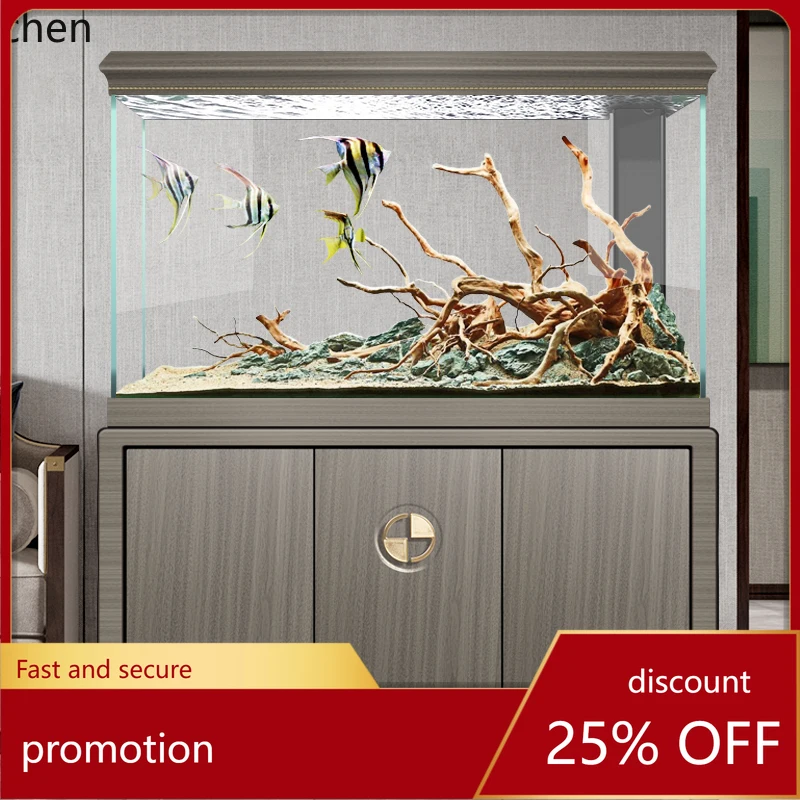 

Аквариум HT для гостиной, большой, с экологическим донным фильтром, умный, ультрапрозрачный, с входным экраном, для дома