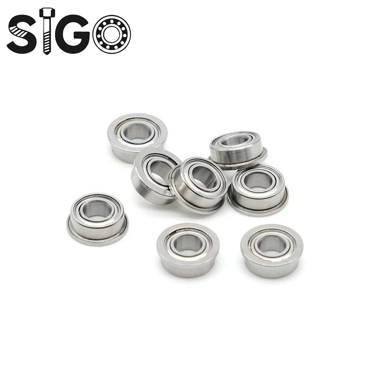 

10PCS MF105ZZ 5x10x4 Mm Flange Bearing Double Shielded Miniature Flanged MF105 Z ZZ Ball Bearings
