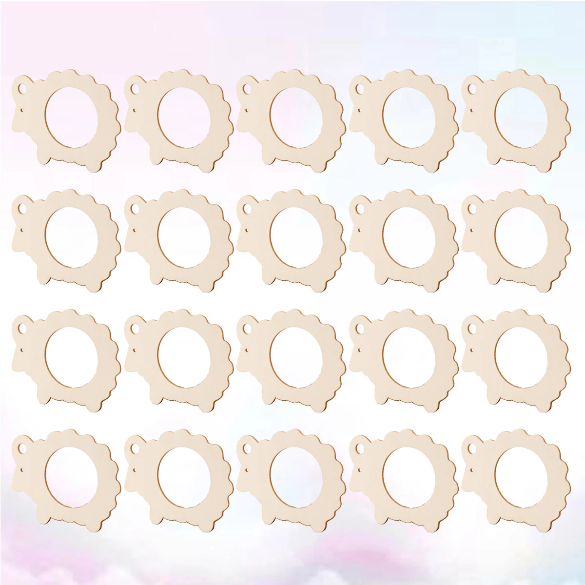 

20PCS Wood Napkin Elegant Lasting Napkin Buckles Banquet Party Wedding Napkin Holders Decoration Items