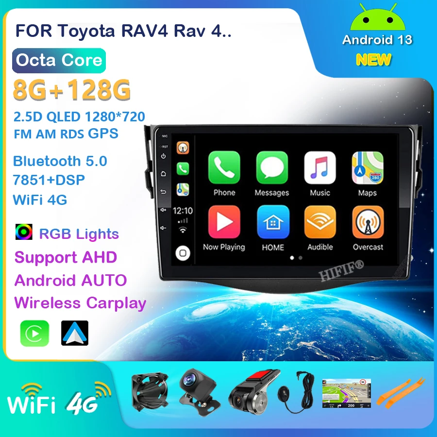 

Android 13 Car Dvd Player For Toyota RAV4 Rav 4 2007 2008 2009 2010 2011 2 din 1024*600 gps navigation wifi Quad core