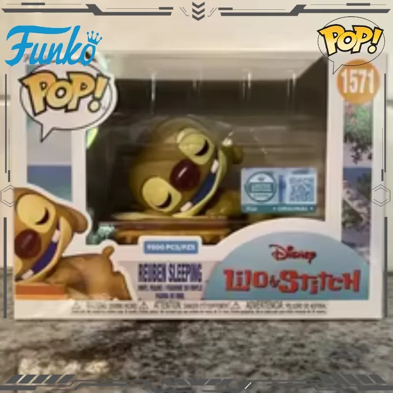 

Оригинальная фигурка Funko Pop Disney Lilo & Stitch Reuben Sleeping 1571, игрушки для мальчиков и девочек, подарок, коллекционная модель, украшения
