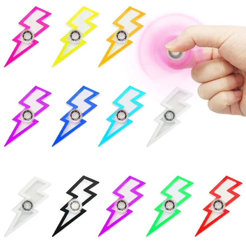 5 Stuks Creatieve Gyro Lightning Fidget Spinner Stress Fidget Speelgoed Handheld Speelgoed ADHD Hand Spinner Stress Verlichten Desktop Speelgoed