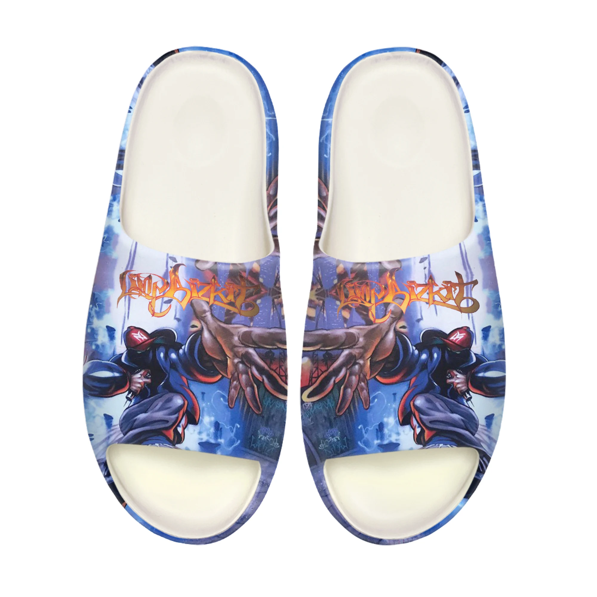 Limp Bizkit Band Rock Custom sol lembut Sllipers Pria Wanita remaja Fashion kamar mandi rumah bakiak kustom sepatu air pada sandal