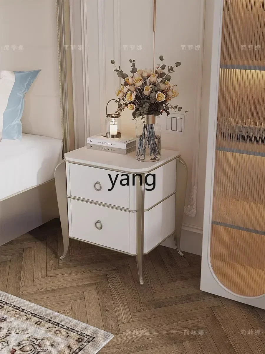 LH solid wood bedside table light luxury bedroom mahogany storage designer high-end side cabinet