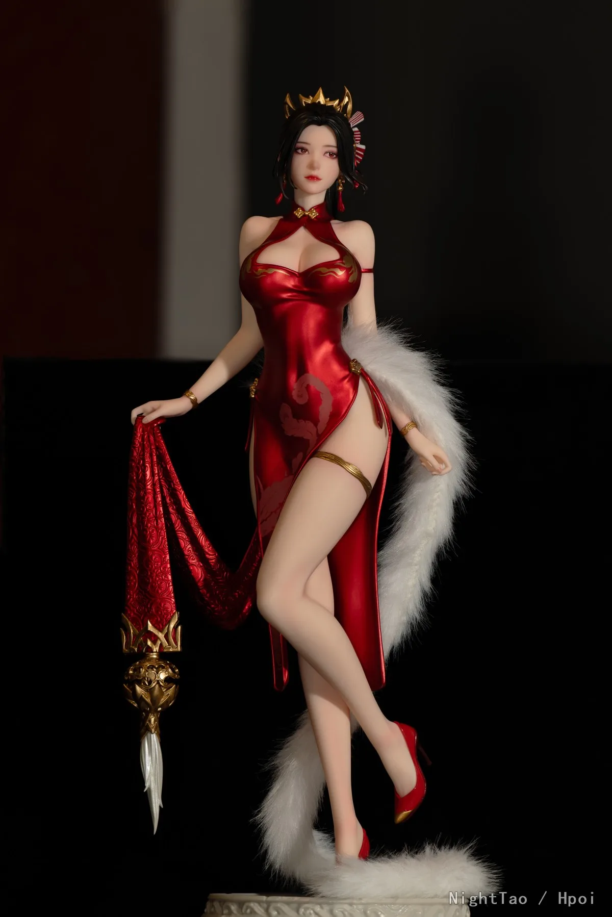 TYCTOYS Oryginalna figurka BearPanda × SNK Oficjalna KOF Mai Shiranui w skali 1/6, w czerwonej sukience cheongsam, figurka anime, model, zabawki, prezenty