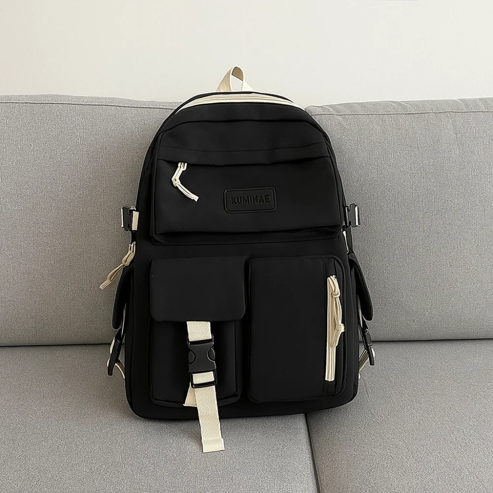 

Студенческий рюкзак большой емкости с регулируемым ремнем, дышащий школьный рюкзак, легкий рюкзак для ноутбука с несколькими карманами, повседневный