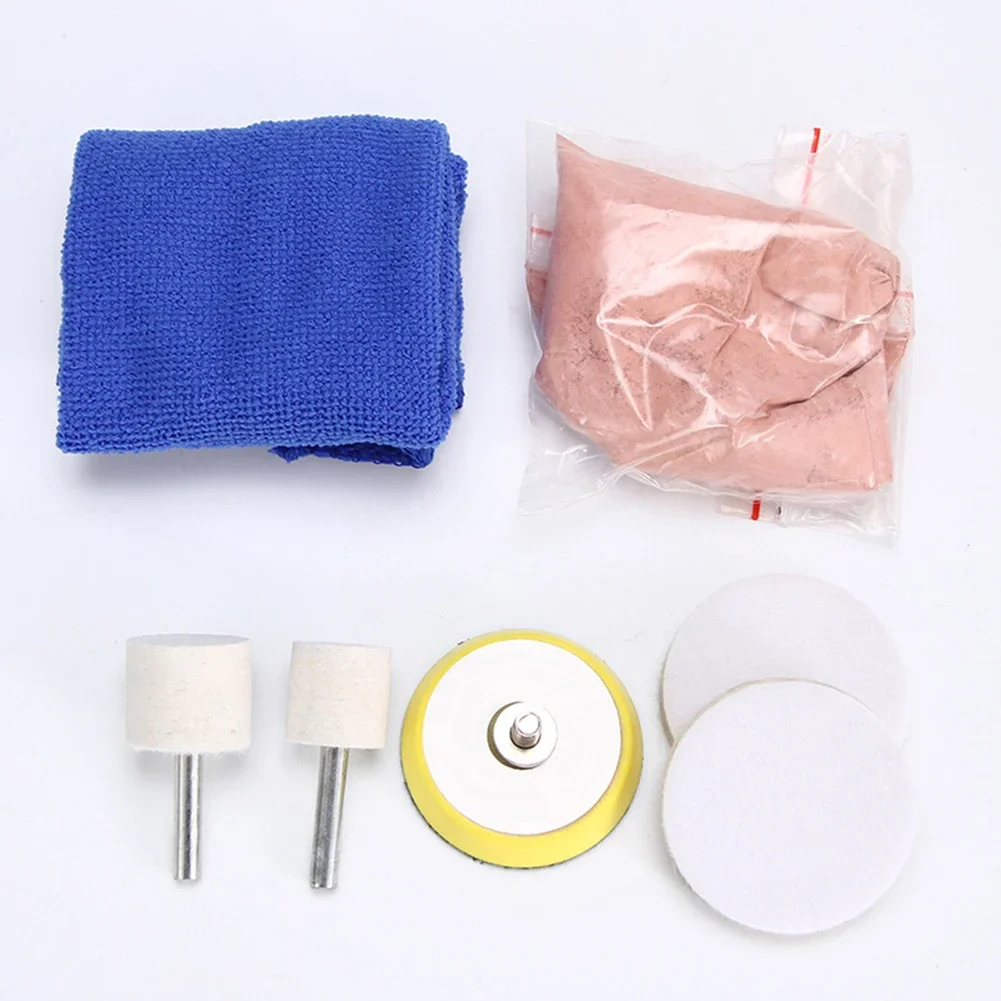 

1set Windshield Glass Polishing Kit Car Windscreen Scratch Remover 50g Cerium Oxide Car Polishing Maintenance Tools