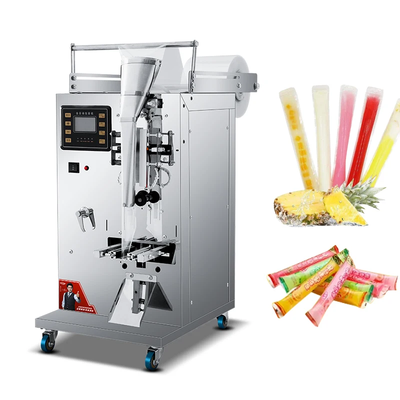 

Small Business Machine Icepop Flat Lollipop Popsicle Liquid Filling Sealing Packing Paper Pouch Wrapping For Industries