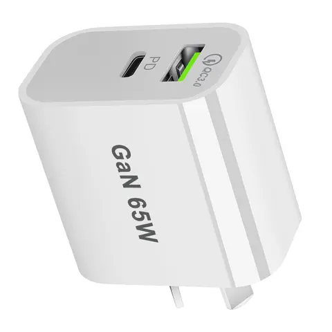 Carga rápida 3,0 65W GaN AU UK US EU teléfono USB C enchufe cargador rápido para iPhone 13 12 11 iPad Xiaomi 12 puerto de carga USB PD