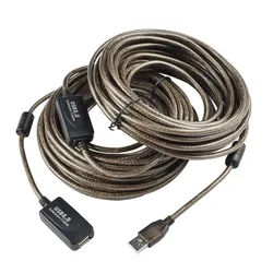 100FT USB 2.0 Type A Male to A Female Active Repeater Extension Cable 50FT, High Speed 480 Mbps 10M 20M 30M