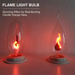 Edison Led Candle Light Bulb E14 E27 LED Flame Effect Bulb 3W AC220V Home For Decor Ampoule Candle Bulb Tool