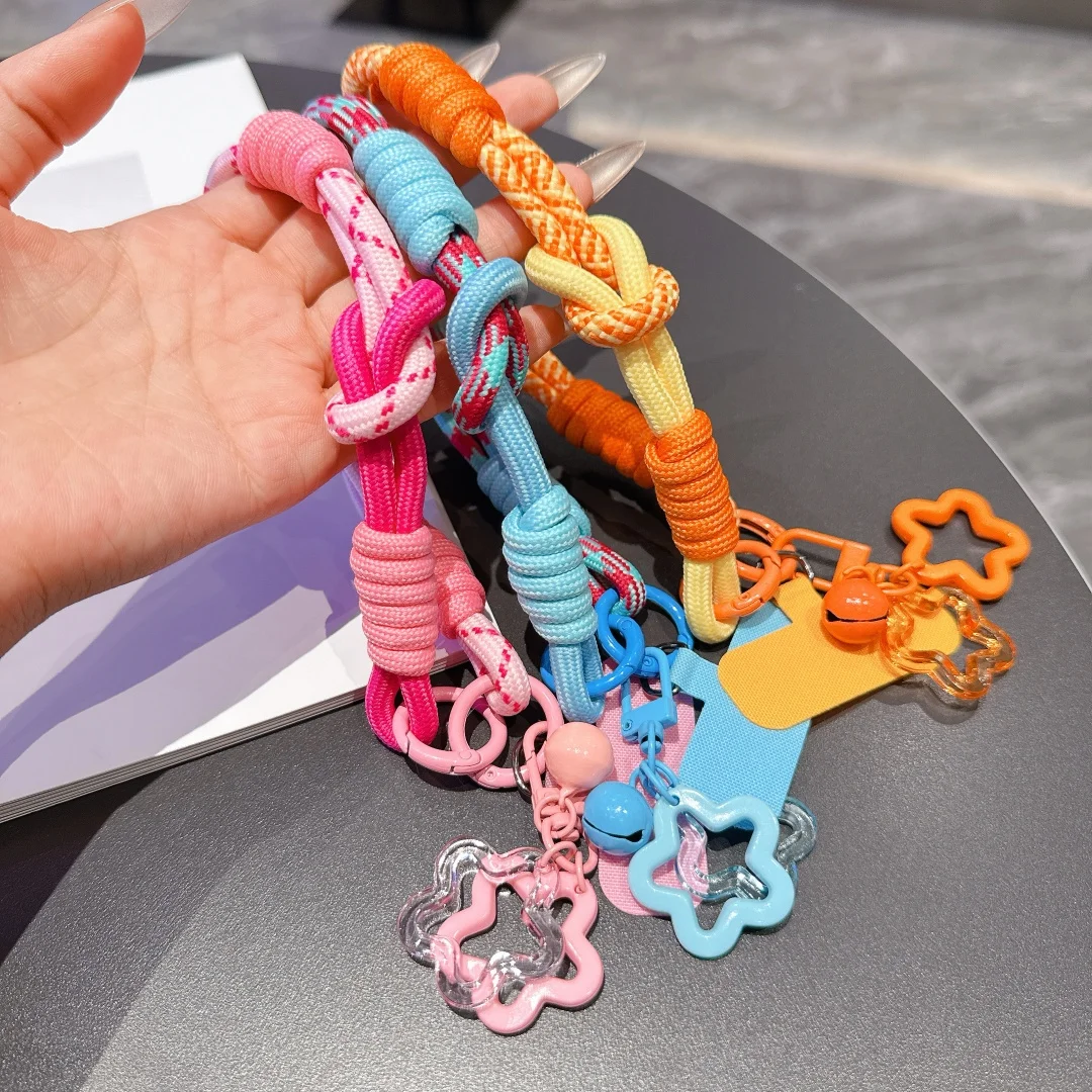 

Lanyard Short Bracelet Straps Keychain Braid Star Bracelets Design for Mobile Phone Accessories