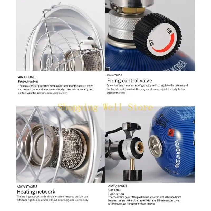 

KX4B Multipurpose Camping Heaters With Quick Ignitions System Compacts Light weight For Cooking Warming Outdoor Trip