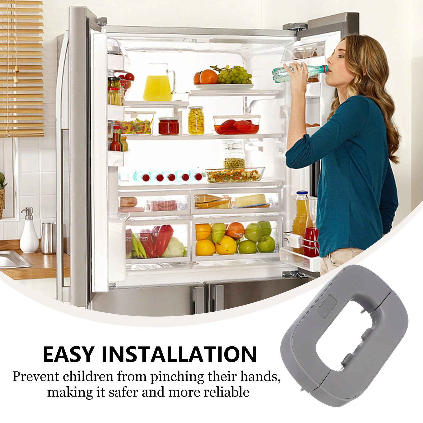 

Magnetic Anti-clip Hand Lock Buckle Baby Cabinet Locks for Babies Plastic Refrigerator Proof Door