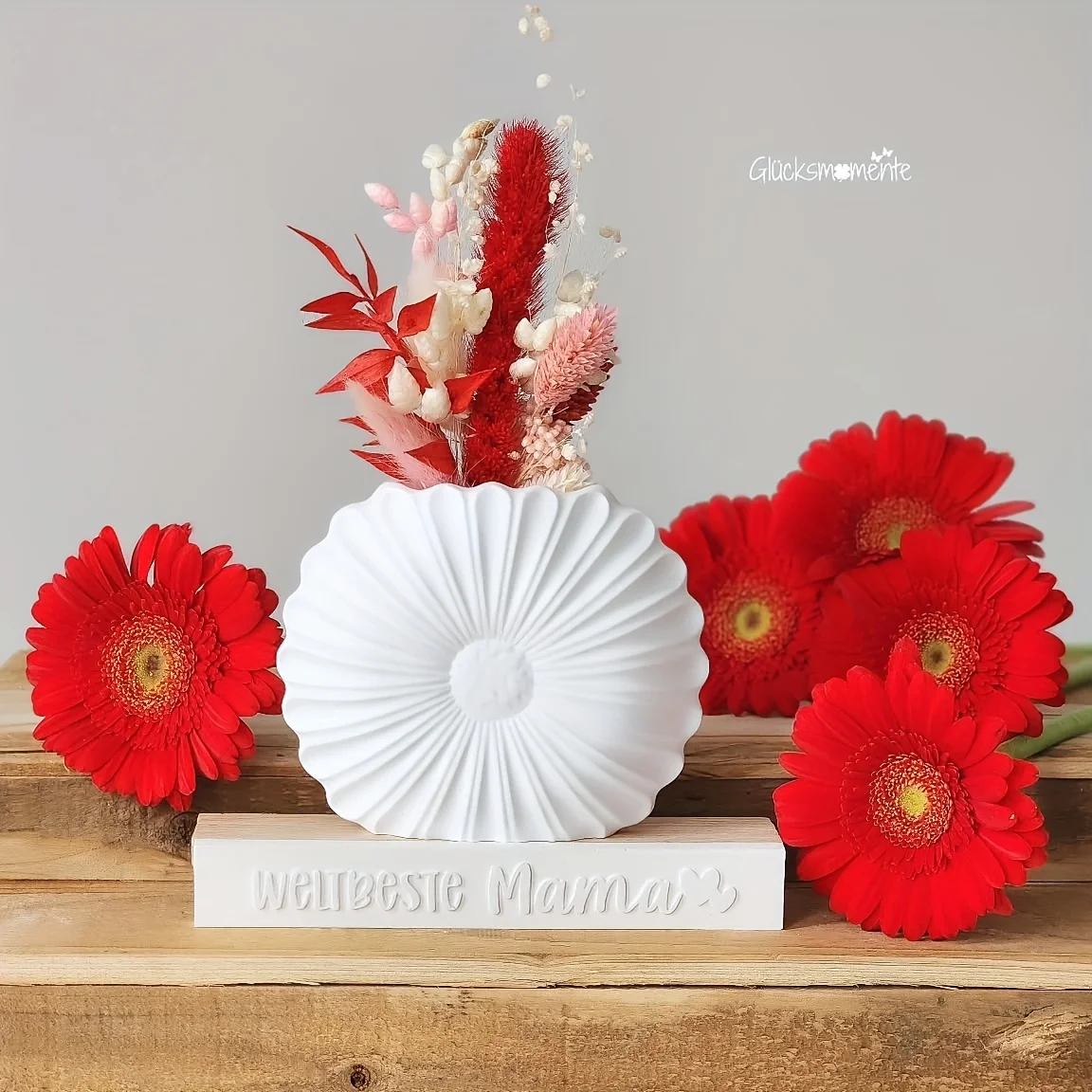 Irregular Half-Circle Silicone Mold with Stand for Sunflower Plant Pots | DIY Craft Mold for Plaster, Concrete and Resin - view 4