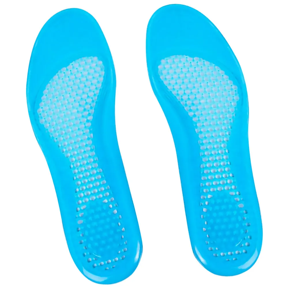 1 par de plantillas de gel para absorción de impactos, transpirables, suaves y gruesas, para calzado deportivo, de trabajo o casual, con soporte cómodo para el arco del pie
