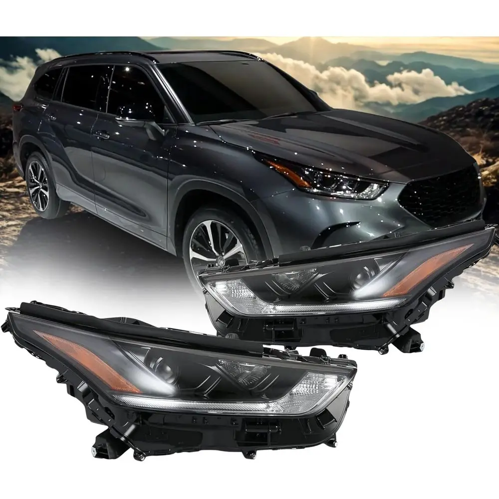 

Запасная фара в сборе для Toyota Highlander XSE 2020-2024 годов, светодиодная, с лампой, правая и левая (со стороны пассажира и водителя), сертифицированная.