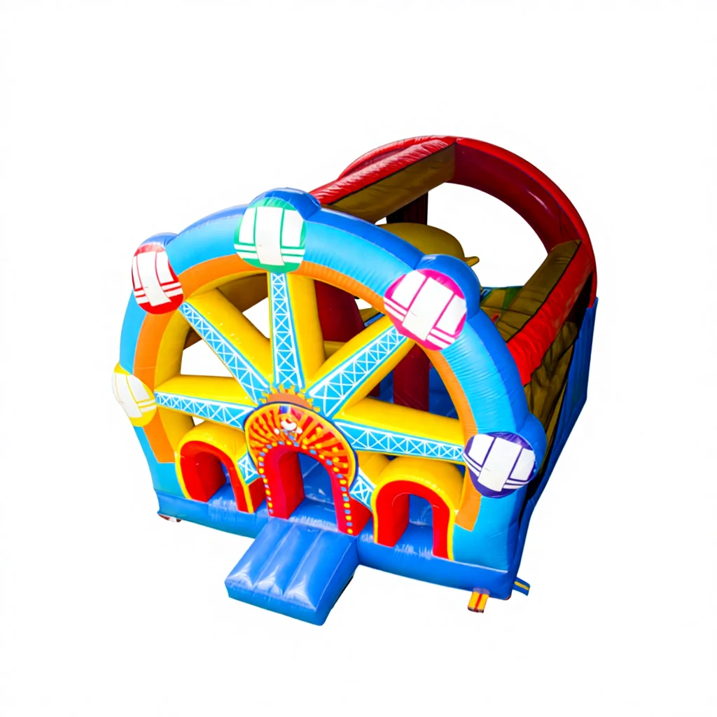Ferris Wheel Theme Eco Friendly Inflatable Bounce House Commercial Outdoor Jumping Castle 500kg Capacity Customizable Size for