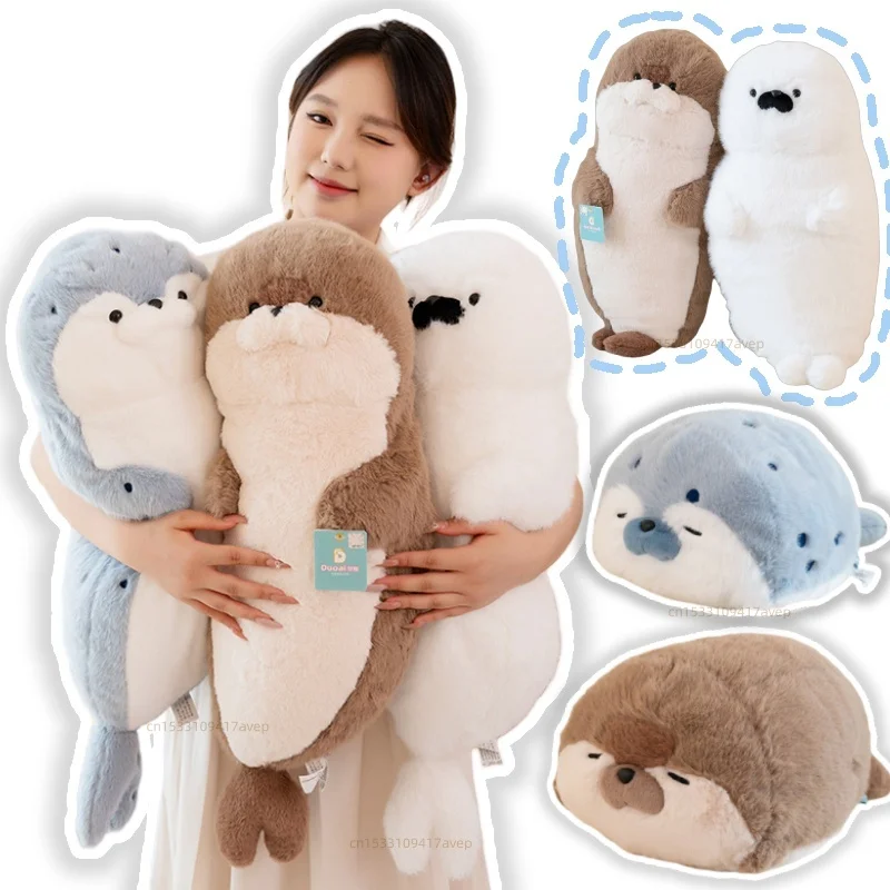 

Soft Cartoon Sea Animals Sea Otter Plush Doll Pillow Blue Seal Sea Lion Stuffed Animal Birthday Gift For Boys And Girls