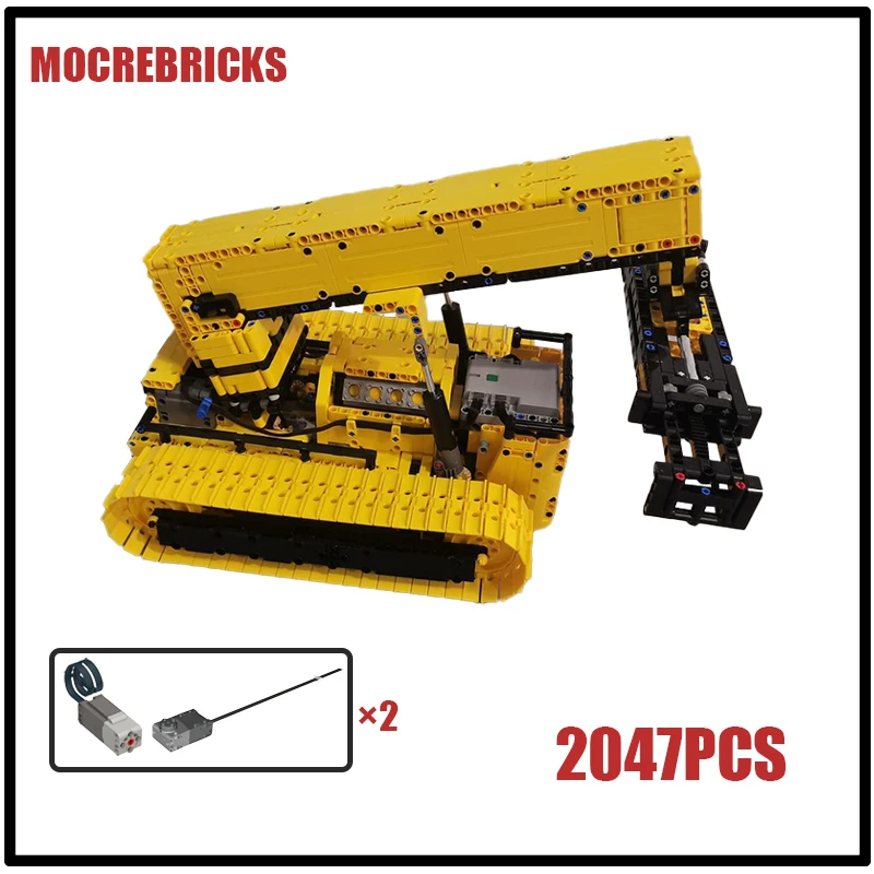 City Popular Engineering Vehicle Model Building Blocks Tracked Container Crane Classic Bricks Toys Children's Originality Gifts