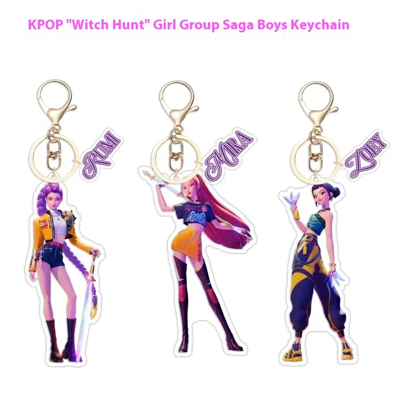 

Kpop брелок «Охотники на демонов» аниме периферийный кулон акриловый персонаж мультфильма Луми Зоэ Мира Долина костюм украшение рюкзака