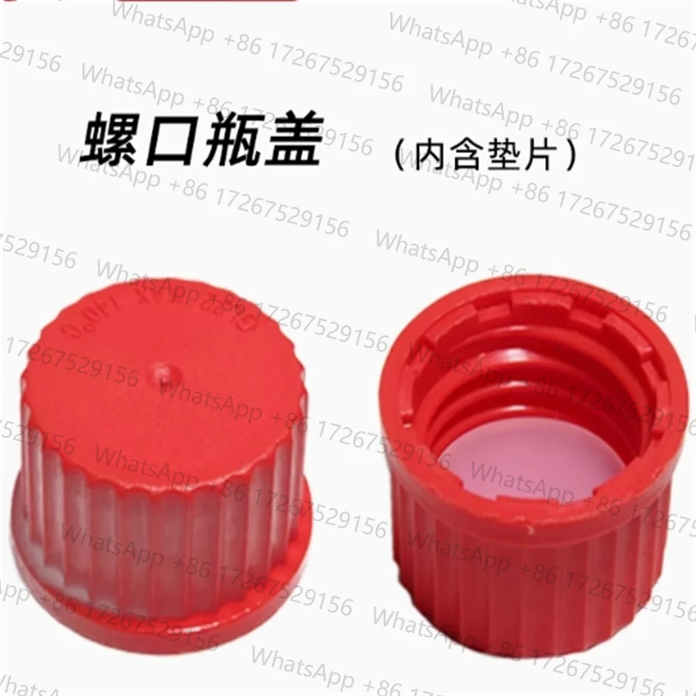 

10PCS PBT 180° Screw cap laboratory red cap GL14/18/25/32/45 GL14 GL18 GL25 GL32 GL45 silk cap reagent bottle