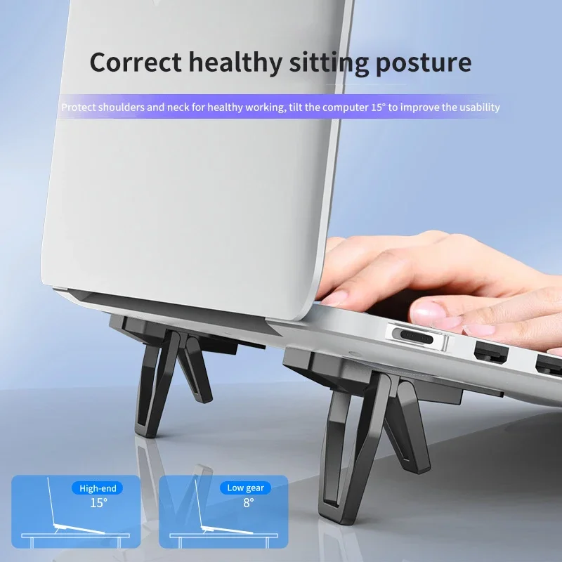 Laptop Stand For Computer Keyboard Holder Mini Portable Legs Laptop Stands For Macbook Huawei Xiaomi Notebook Aluminum Support