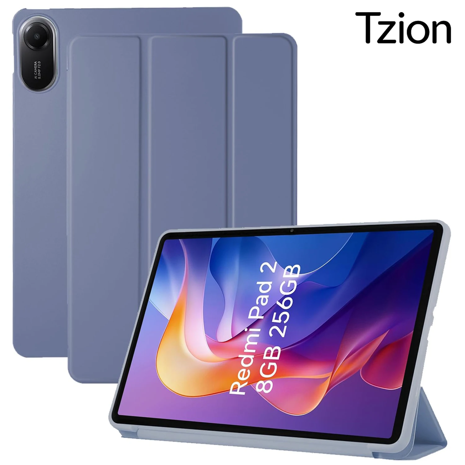 Case for Redmi Pad 2 2025 11-Inch,Lightweight Protective Silicone Tablet Case with Stand Functio and Auto Sleep/Wake Function