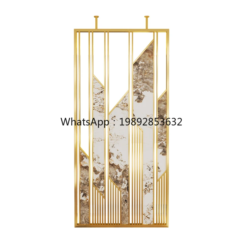 

YFY Simple Stainless Steel French Screen Decoration Partition Light Luxury New Chinese Style Designer