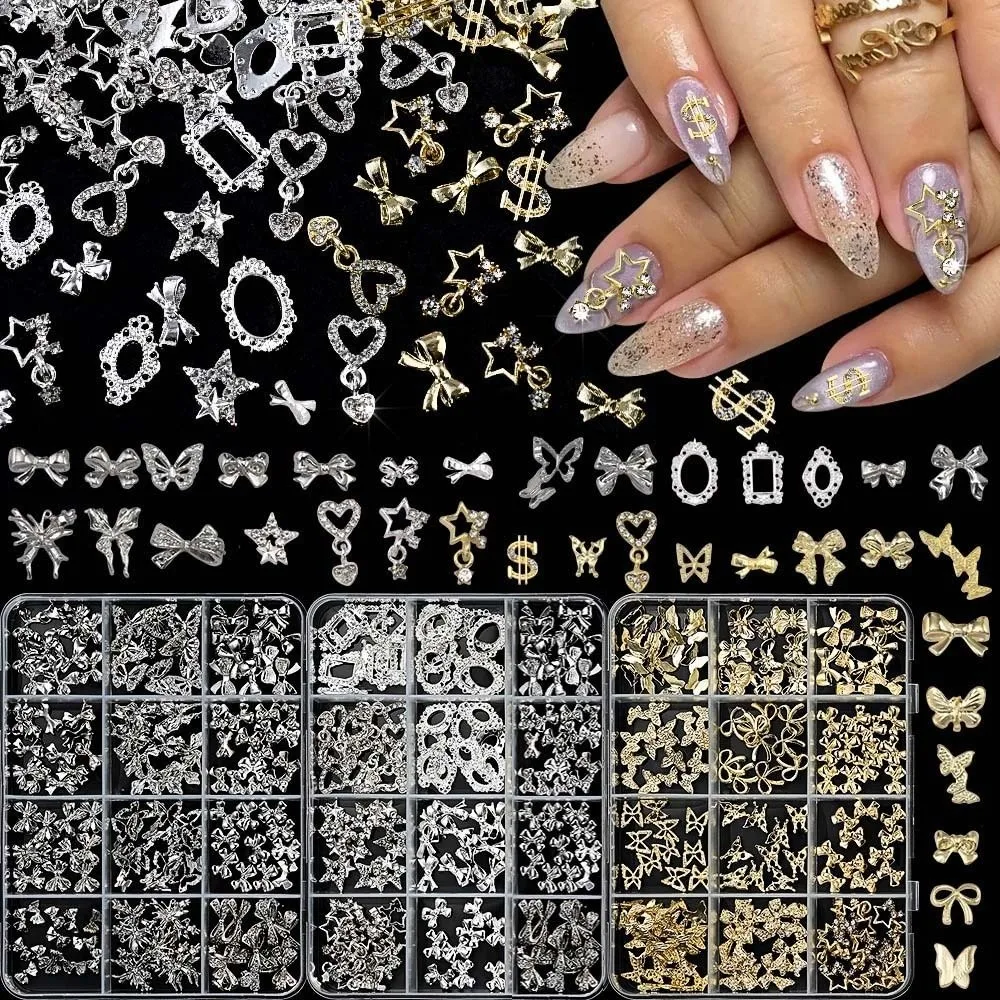 Accessori per Manicure, Strass 3D per Unghie, Cristalli di Vetro di Forme Miste, Glitter per Unghie, Gioielli Colorati a Forma di Orsetto