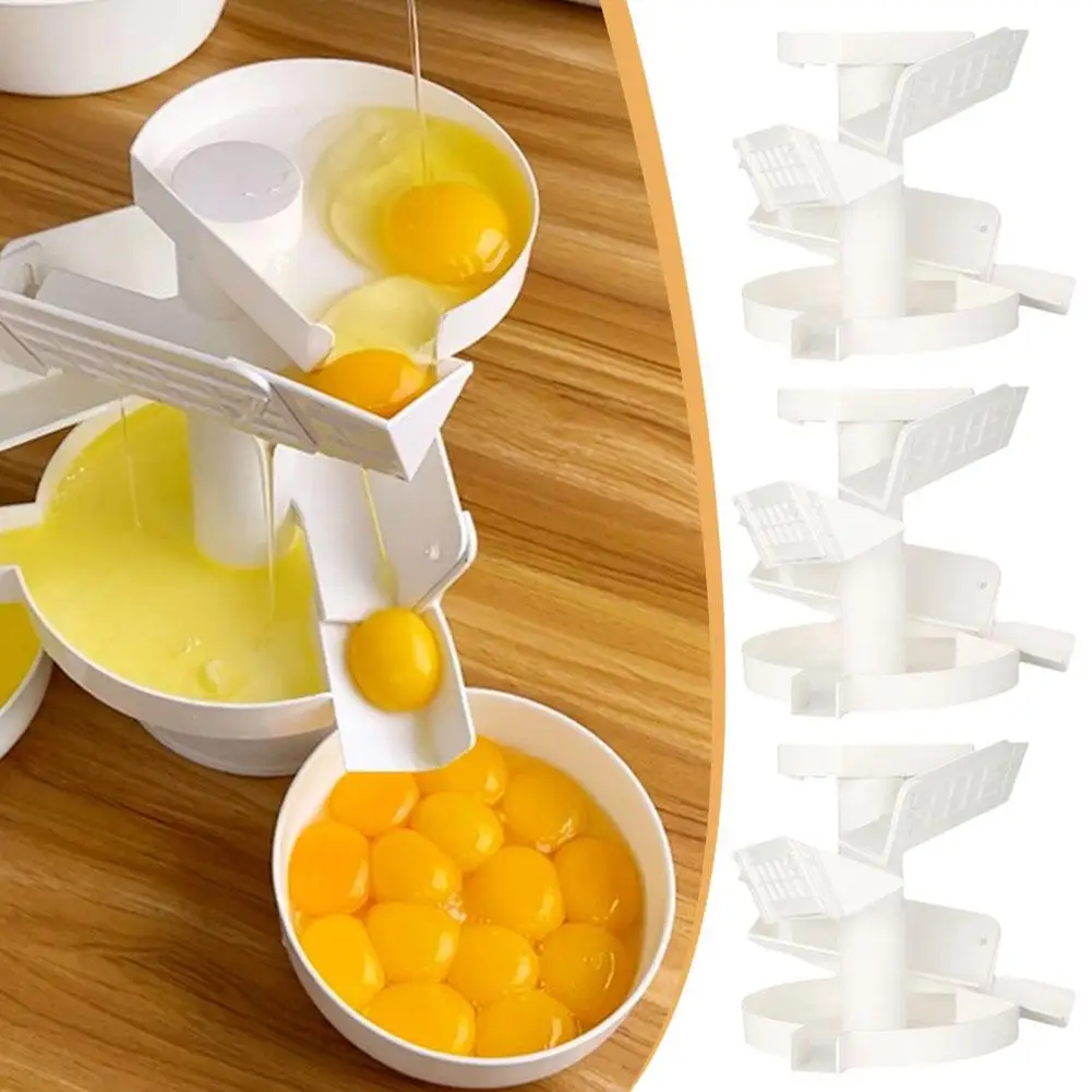 Large Egg White Separator Egg White And Yolk Kitchen White Gadgets Household Machine Plastic Baking Useful Separator Tool E V4u3