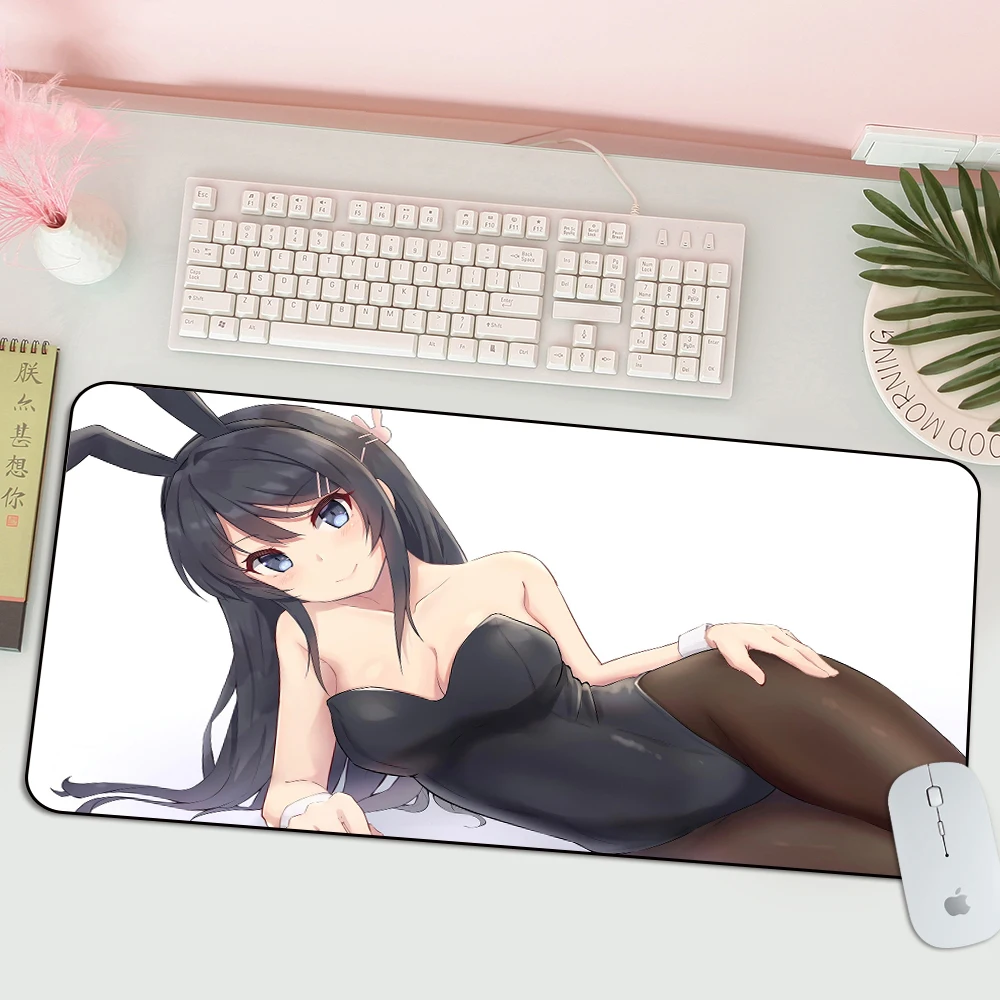 

Anime Pc Rubber Mat Soft Laptop Desktop Sakurajima Mai Keyboard Table Computer Work Office Accessories Xxl Mousepad Mouse Gamer