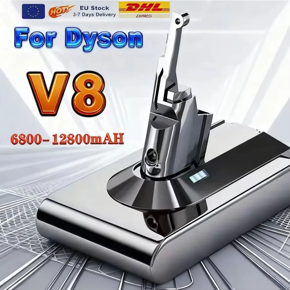 Akumulator litowo-jonowy 4800mAh-12800mAh 21.6V do odkurzacza bezprzewodowego Dyson V8 Absolute, odkurzacza ręcznego - v8