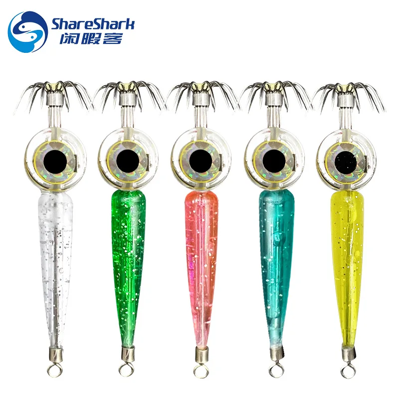 Squid Hook Flashing Lamp Fishing Lures LED Deep Sea Luminous Squid Jig Light Bass Bait Fishing Tackle