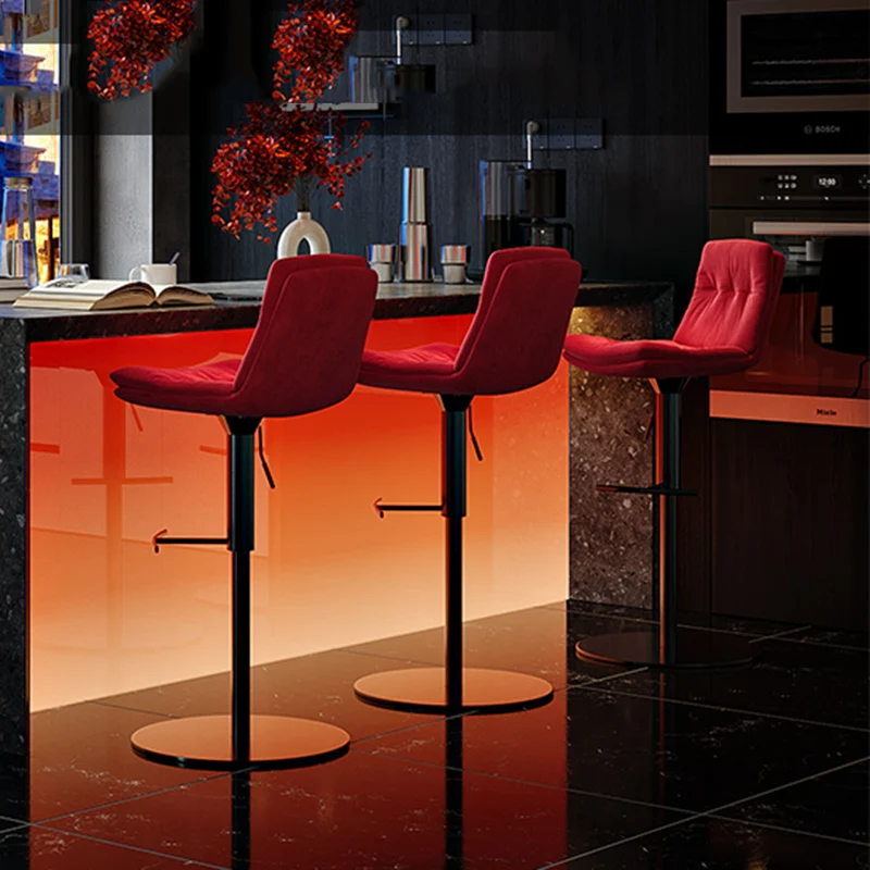 الحد الأدنى الفاخرة بار البراز تصميم العداد مطعم مع كراسي بار الظهر المعادن الجمالية الاسترخاء كرسي الأثاث العصري #1