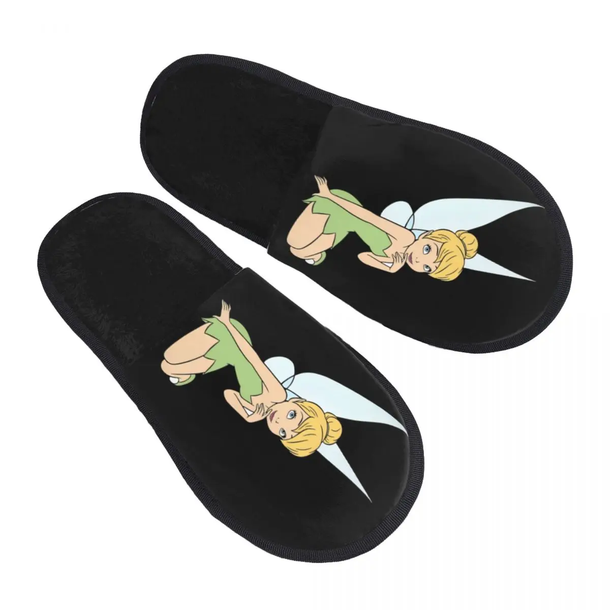 

Custom Print Women Tinker Bell House Slippers Soft Warm Fairy Memory Foam Fluffy Slipper Indoor Outdoor Shoes