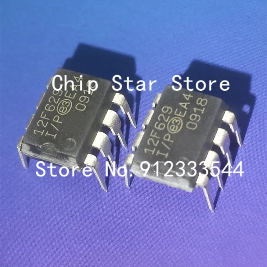 5-100pcs  PIC12F629-I/P PIC12F629 DIP8 8Bit MCU Flash PIC12 Family PIC12F6xx Series Microcontrollers 100%New And Original