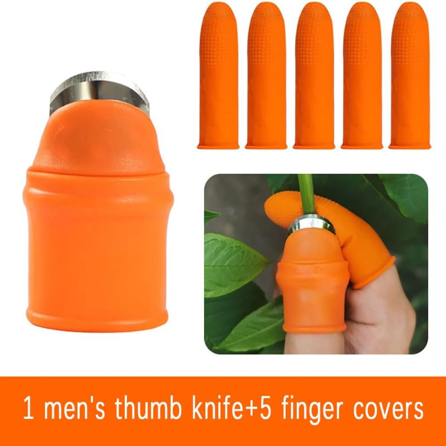 2 Sets Finger Picker, Thumb Protector Gardening Separator, Nail Protector for Garden Fruit Plant Pepper Picking Tool Picking Por