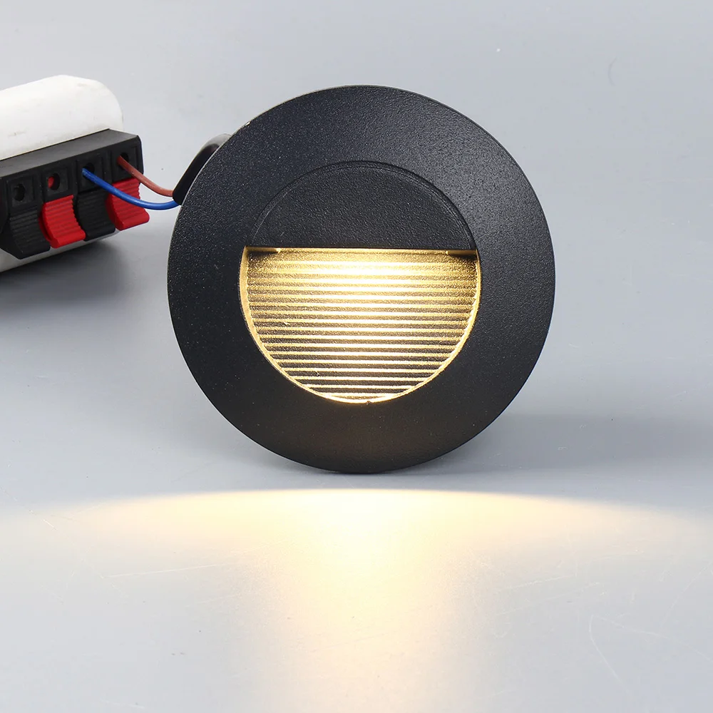 

High Quality Round Outdoor Stair Light Waterproof Light Emitting Diode Recessed Wall Step Light