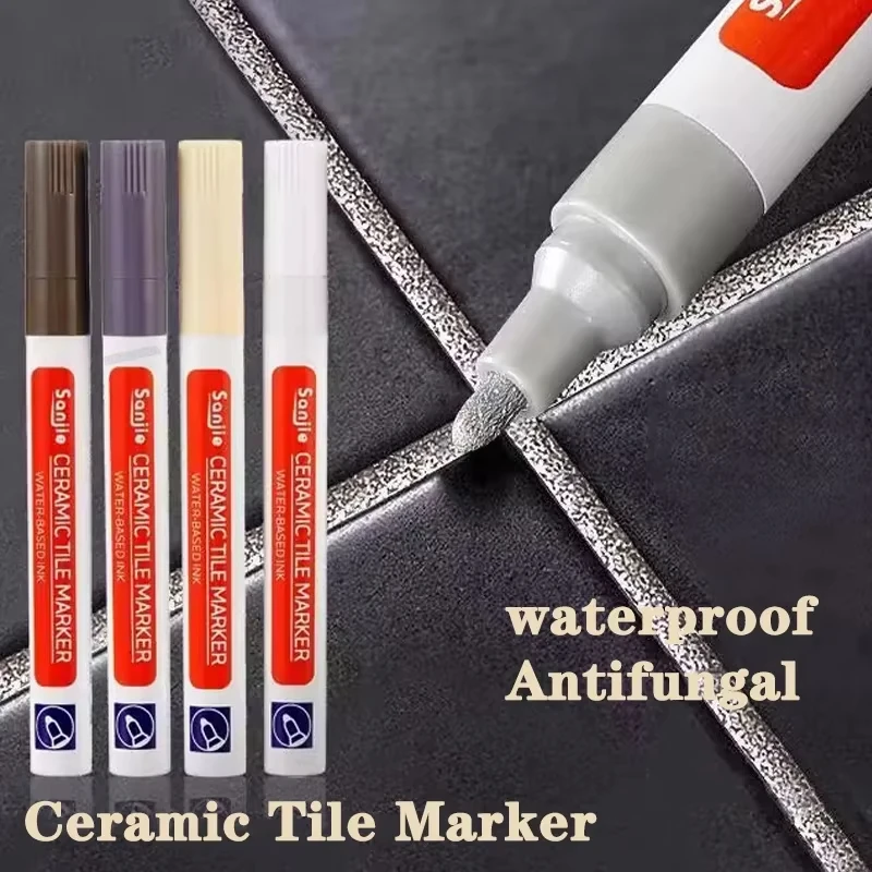 1-10 Stück Wasserdichter Weißer Marker-Stift für Wandnaht-Reparatur, Fliesen-Fugenmarker, Bodenreinigung, Badezimmer-Dekontamination, Malwerkzeuge